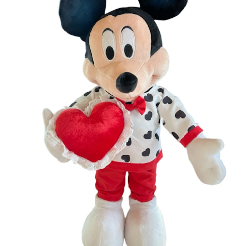 Disney 22 in Tall Valentine's Mickey Mouse in Heart Outfit Greeter: Fast Ship